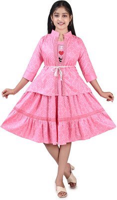 Elegance elite Women A-line Pink Knee Length Dress