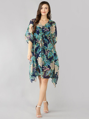 FashFun Women Kaftan Multicolor Knee Length Dress