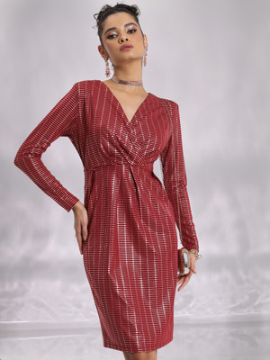 Tokyo Talkies Women A-line Multicolor Above Knee/Mid Thigh Length Dress
