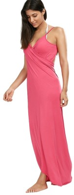 LYXAR Women Wrap Pink Dress