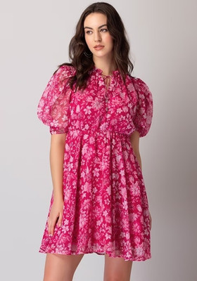 Kedar Fab Women A-line Pink Mini/Short Dress