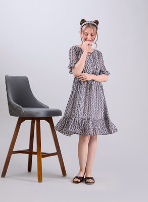 AmarAsha Women Fit and Flare Multicolor Knee Length Dress