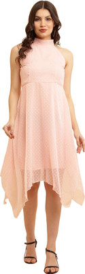 HRIKSHIKA FASHION Women A-line Pink Knee Length Dress