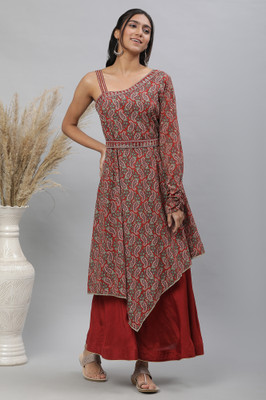 Aurelia Women A-line Brown Midi/Calf Length Dress