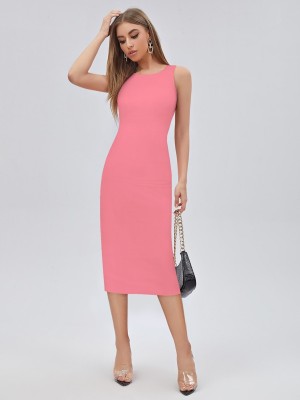 Toochki Women Bodycon Pink Dress