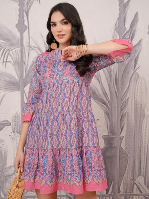 Vishudh Women A-line Multicolor Dress