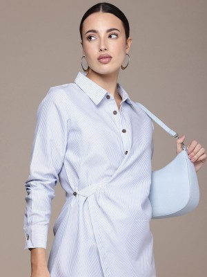 French Connection Women Shirt Blue Dress