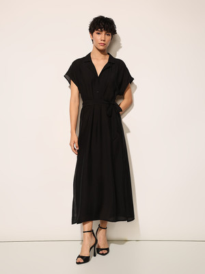 ONLY Women A-line Black Midi/Calf Length Dress