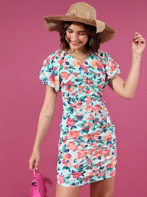 Tokyo Talkies Women A-line Multicolor Above Knee/Mid Thigh Length Dress