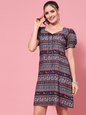 Oomph! Women A-line Multicolor Dress