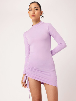 Dressberry Women Bodycon Purple Mini/Short Dress