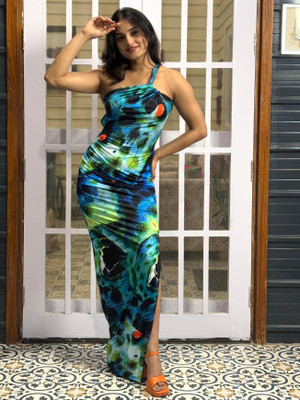 TANDUL Women Bodycon Multicolor Maxi/Full Length Dress