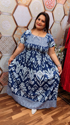 TIARO Women Maxi Blue Full Length Dress