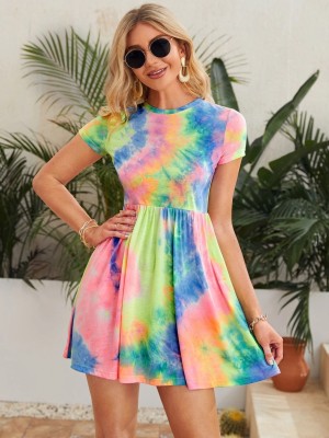 Leriya Fashion Women A-line Multicolor Dress