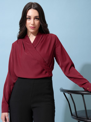 Tokyo Talkies Women Bodycon Maroon Midi/Calf Length Dress