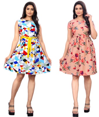 SARVOPAREE CREATION Women A-line Multicolor Dress