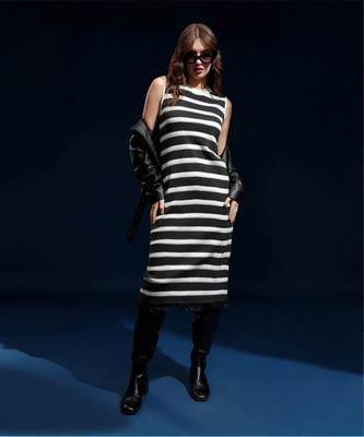 Tokyo Talkies Women Sheath Multicolor Midi/Calf Length Dress