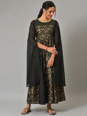 Aurelia Women Gown Black Midi/Calf Length Dress