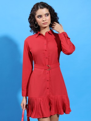 Tokyo Talkies Women Shirt Red Dress