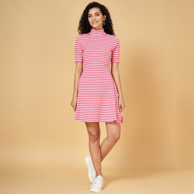 PEOPLE Women A-line Pink Dress