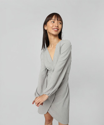 ONLY Women A-line Grey Above Knee/Mid Thigh Length Dress