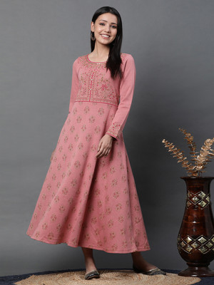 Aurelia Women A-line Pink Midi/Calf Length Dress