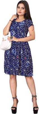 HOUSE OFF COMMON Women A-line Pink Knee Length Dress