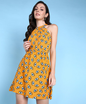 METRONAUT Women A-line Multicolor Above Knee/Mid Thigh Length Dress