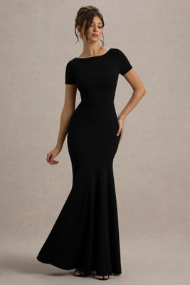 METRONAUT Women Bodycon Black Maxi/Full Length Dress