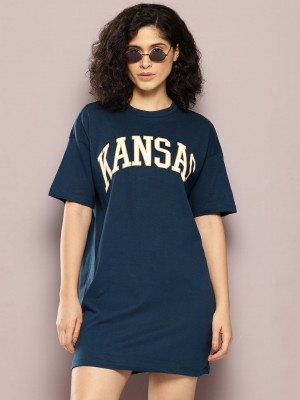 Kook N Keech Women T Shirt Blue Dress