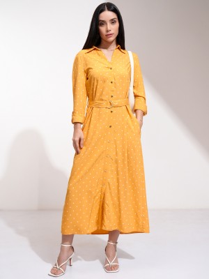 Tokyo Talkies Women Shirt Yellow Dress