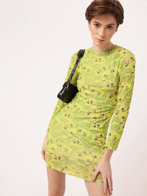 Dressberry Women Sheath Green Mini/Short Dress