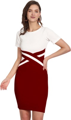 Fedilla Women Bodycon Maroon Dress