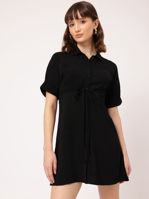 Dressberry Women Shirt Black Mini/Short Dress