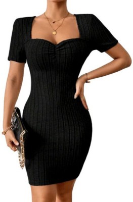 TIVANTE Women Bodycon Black Dress