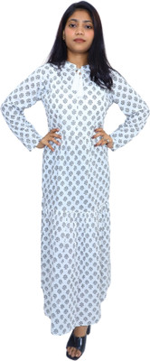 RETRORISE Women Maxi White Full Length Dress