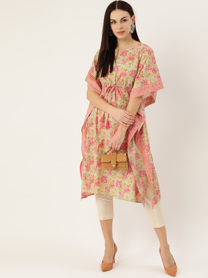 METRONAUT Women Kaftan Multicolor Midi/Calf Length Dress