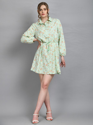 Dressberry Women Shirt Green Mini/Short Dress
