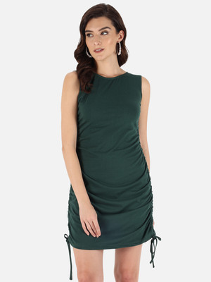 METRONAUT Women Bodycon Green Mini/Short Dress