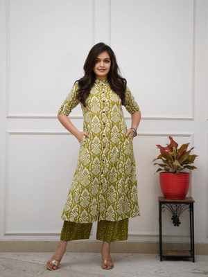 BAJRANG CREATION Women Ethnic Dress Green Maxi/Full Length Dress