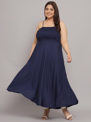 FUNDAY FASHION Women A-line Dark Blue Dress