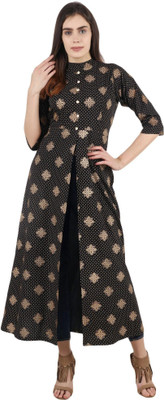 Pratyusha Women A-line Black Midi/Calf Length Dress