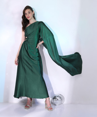 KETCH Women Gown Green Maxi/Full Length Dress