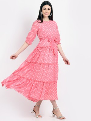 La Zoire Women Maxi Pink Dress