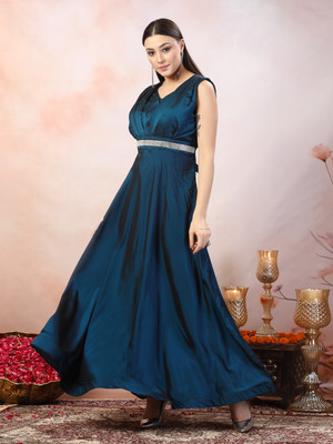 Stylum Women Ethnic Dress Blue Maxi/Full Length Dress