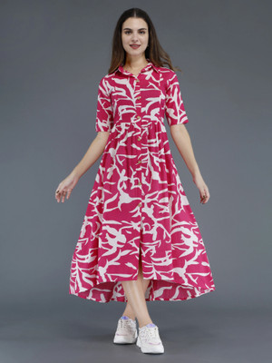 SupBir Women Gown Pink Ankle Length Dress