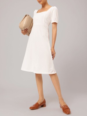 Dressberry Women A-line White Dress