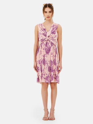 KAZO Women Fit and Flare Pink Mini/Short Dress