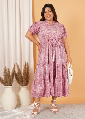 indietoga Women Tiered Pink Dress