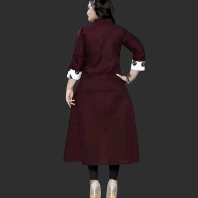 Suhani Creationnm Women Printed Straight Kurta(Red, Pink)